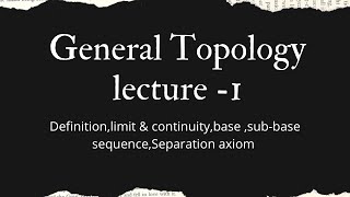 Topology overview lecture in bangla part1 [upl. by Yras248]