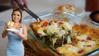 CHILE RELLENOS CASSEROLE Making Chile Rellenos Has NEVER Been This EASY and BEST PART No FRYING [upl. by Kele]