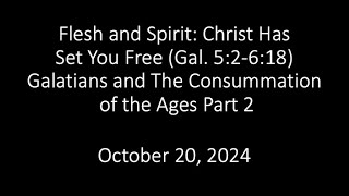 Flesh and Spirit Christ Has Set You Free Gal 52618 [upl. by Partridge958]