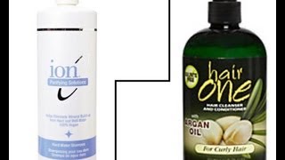 Product Review Ion Hard Water Shampoo Hair One Argan Oil Cleansing Conditioner [upl. by Anelrahs]