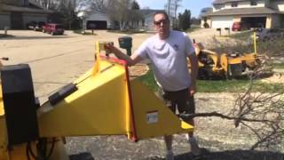 Powertek brush chipper demonstration from A to Z RentAll Ma [upl. by Kilar]