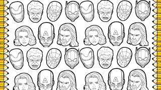 How to color the faces of Avengers superheroes [upl. by Helsa]