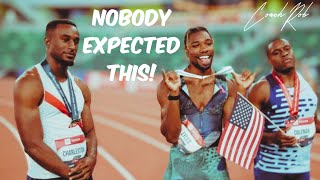 NOBODY EXPECTED THIS  Cravont Charleston’s INSANE 100 meter victory is a TRUE underdog story [upl. by Assetan]