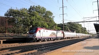 Amtrak Northeast Regional with ACS64 No 642 quotVeterans Unitquot Metuchen Station [upl. by Esiuolyram]