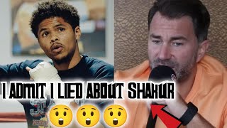 Eddie Hearn Bashes Shakur Stevenson then admits Lies 😂 [upl. by Asenav]