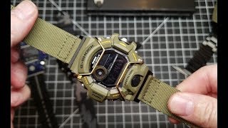 How to use NATO ZULU strapband Metal Bracelet on GShock GW9400 Rangeman with JaysAndKays Adapters [upl. by Valtin]