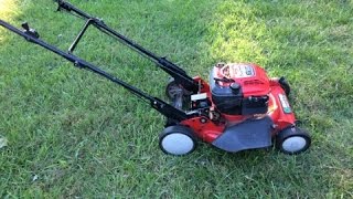 Snapper Big 6 Ninja Lawn Mower Model RP21600  New Used Cover Final Look amp Start  Oct 16 2015 [upl. by Anaile]