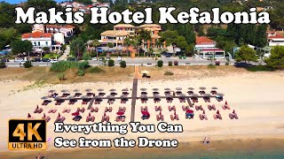 Makis Hotel Skala Kefalonia Cephalonia from Drone in 4K [upl. by Naginarb400]