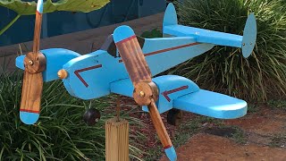 How to make a 2 propeller DiY Airplane Whirligig [upl. by Wales473]