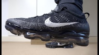 NIKE AIR VAPORMAX FLYNIT 2023 ON FEET SNEAKER REVIEW AND UNBOXING BLACK [upl. by Gibb]