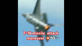 Great footage of F16 missile attack maneuver👀💥 aviation military usa jets [upl. by Anail888]