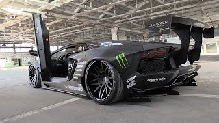 Liberty Walk Lamborghini Aventador w Fi Exhaust  Start Revs amp Fly Bys [upl. by Alysoun918]