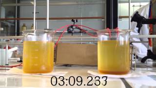 Biodiesel Electrostatic glycerol separation from raw biodiesel [upl. by Zetra]