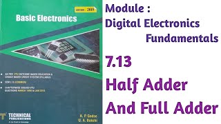 Basic Electronics Engineering  Digital Electronics Fundamentals  Half Adder And Full Adder [upl. by Nivloc969]