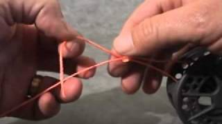 Fly Fishing Knots The Arbor Knot Attaching backing to reel [upl. by Aissirac210]