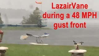 eLazair4 survives 48 MPH Gust Front as LazairVane [upl. by Lin937]