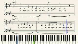 Tolerate It  Taylor Swift  Easy Piano wletter notes [upl. by Nabal789]