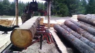 WoodMizer LT40 Дизель 33 лс Cупер гидравлика Пилим ЁЛКУ 46 см [upl. by Eimmelc]