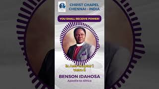 You Shall Receive Power  Benson Idahosa ChristChapel ApostletoAfrica ArchBishop RevVPIsaac [upl. by Felicle690]