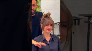 hairvideos cotril viralhairvideo hairvideos hairtutorialcurtainbangsbehindthechair hairidea [upl. by Odlanyar902]