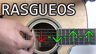 APRENDE RASGUEOS DE GUITARRA LOS MAS FACILES [upl. by Koblas]