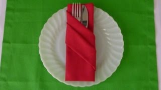 Napkin Folding  Buffet Pouch [upl. by Conover]