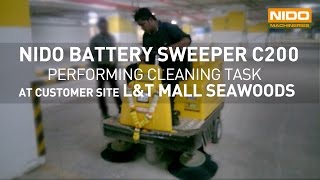 Nido Battery Sweeper C200  C200 Live Demo At LampT Mall Seawoods [upl. by Aehtna]