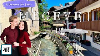 Megève France 🇫🇷 4K Walking tour the most beautiful luxury village [upl. by Dowzall]