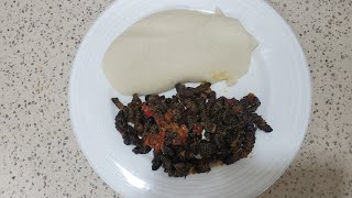 How to cook Mopane worms Madora or amaCimbi Zimbabwean recipe [upl. by Annadiane]