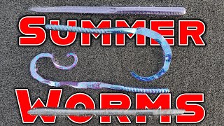 Big Worms for Summer Bass Fishing Texas Rig Carolina Rig Shaky Head [upl. by Sierra]