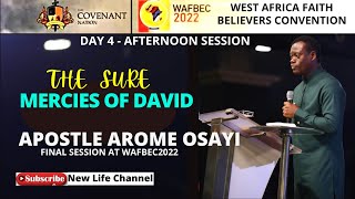 WAFBEC 2022 Apostle Arome Osayi  The Sure Mercies of David [upl. by Ynez]