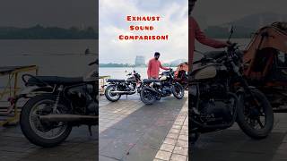 BSA Gold Star 650 vs Royal Enfield Interceptor 650 Exhaust Sound Comparison  BikeWale shorts [upl. by Solenne90]