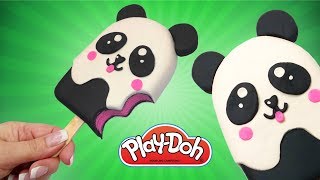 How to make Play Doh Ice Cream Play Doh Kawaii Panda Toy Play Doh Panda [upl. by Frolick759]