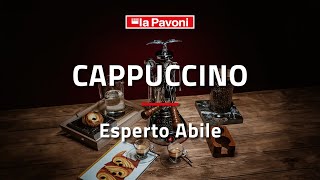 LA PAVONI  How to make a Cappuccino with Esperto Abile Lever machine LPLESA01 [upl. by Adnarym]