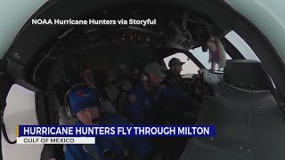 NOAA Hurricane Hunters aircraft flies into Milton [upl. by Jordana114]