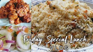 Cooking Vlog 73 Friday special fryed rice with chiken deval in tamil  lunch with custed pudding 🍮 [upl. by Schilt]