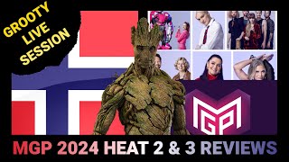 Live Reaction amp Review of Melodi Grand Prix 2024 Heat 2 amp 3 Reupload [upl. by Rodmun]