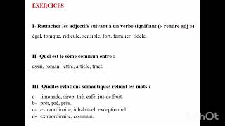 lexicologie S3 exercice 1👍👍👍 [upl. by Ayot470]