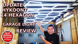 Professional garage lighting in one hour with Hykoont 14 Hexagon garage lights honest review [upl. by Stich]