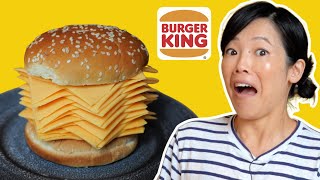 Burgers Kings Real Cheese Burger at Home [upl. by Lowis883]