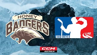 Honey Badgers VS Leprechauns Div 5  7th September  IceHQ Beer League ice hockey [upl. by Seavey]