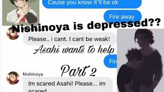 haikyuu lyric text Nishinoya is sad pt2 angstasanoya [upl. by Lamoureux]