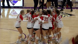 BenildeSt Margarets Volleyball  Erica Lees Block to Win Sections [upl. by Bussey]