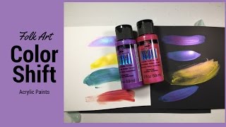 Folk Art Color Shift Acrylic Paint [upl. by Merrielle]