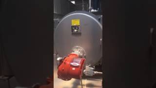 WNS2125YQ oil gas fired steam boiler installation with PLC panel [upl. by Llibyc]