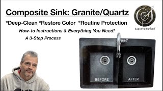 Composite Sink Cleaners Restore Color Routine Protective Care Howto Instructions [upl. by Trebeh]