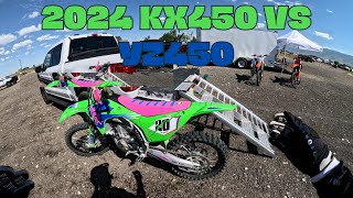 2024 KX450 VS 2024 YZ450 Is the KX more powerful [upl. by Wie]