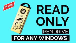 How to make USB Pendrive Read Only For any Computer  readonly pendrive create all windows 2024 [upl. by Laram717]