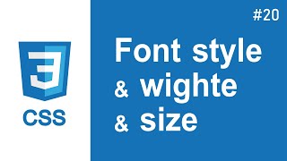 20  css font style and font weight and font size [upl. by Reinhold89]