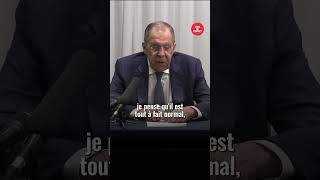 Lavrov serre la main de Macron quotil est normal de se dire bonjourquot [upl. by Thibaud]